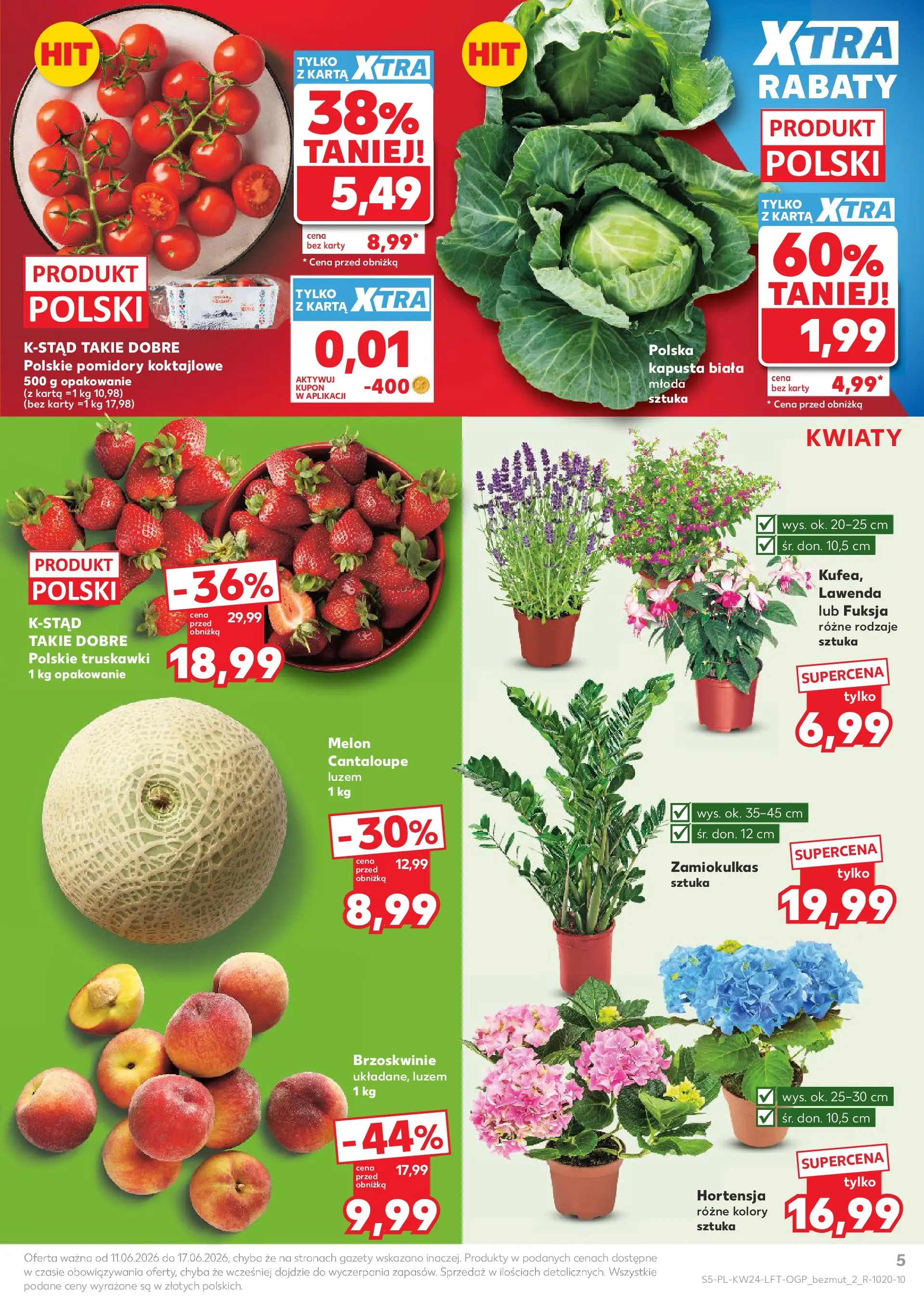 Kaufland gazetka od 11.06.2026 - od jutra PDF | Strona: 5 | Produkty: Ocet spirytusowy, Karkówka, Ser camembert, Ser gouda
