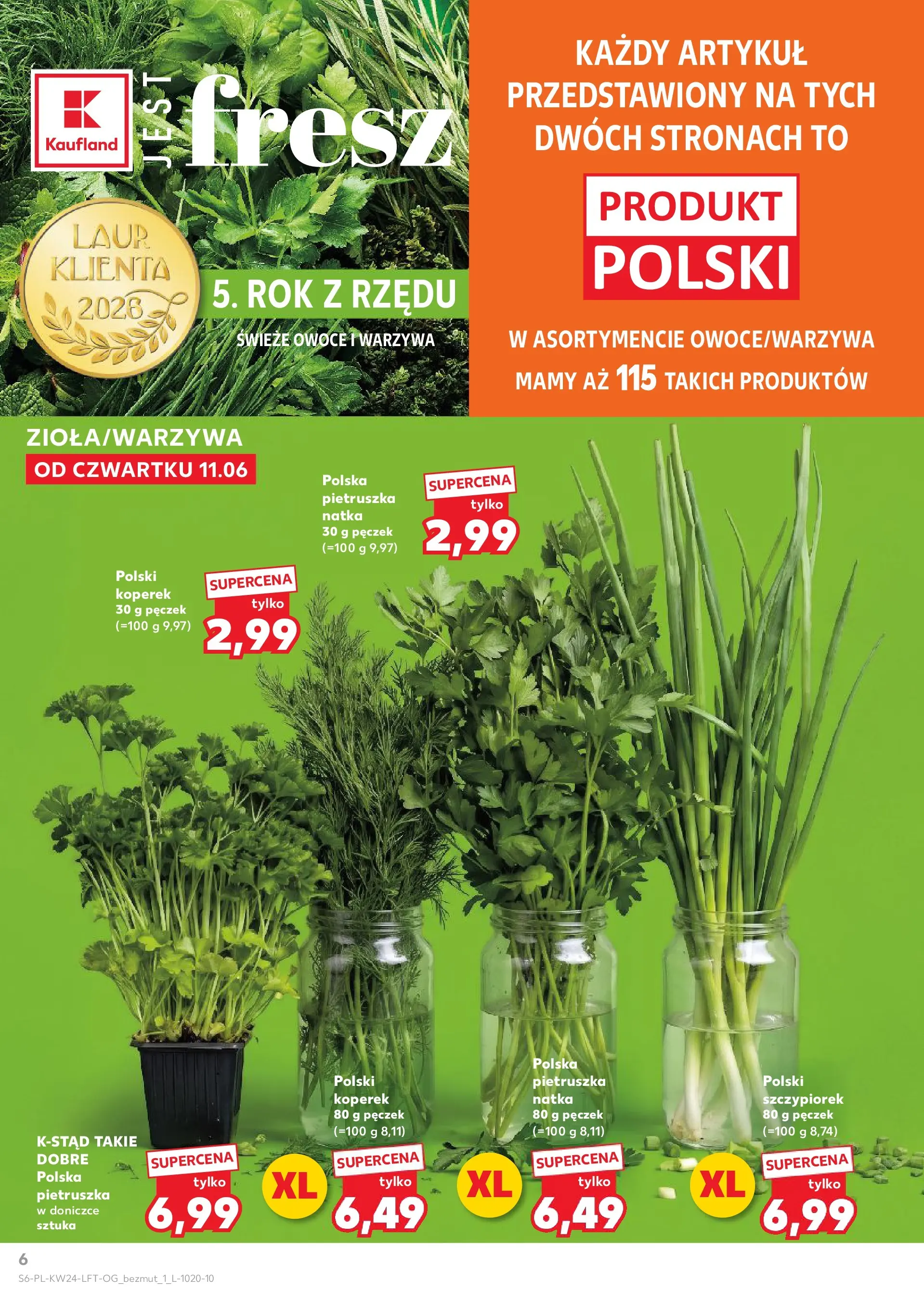Kaufland gazetka od 11.06.2026 - od jutra PDF | Strona: 6 | Produkty: Nutella, Praliny, Ogórki, Lody