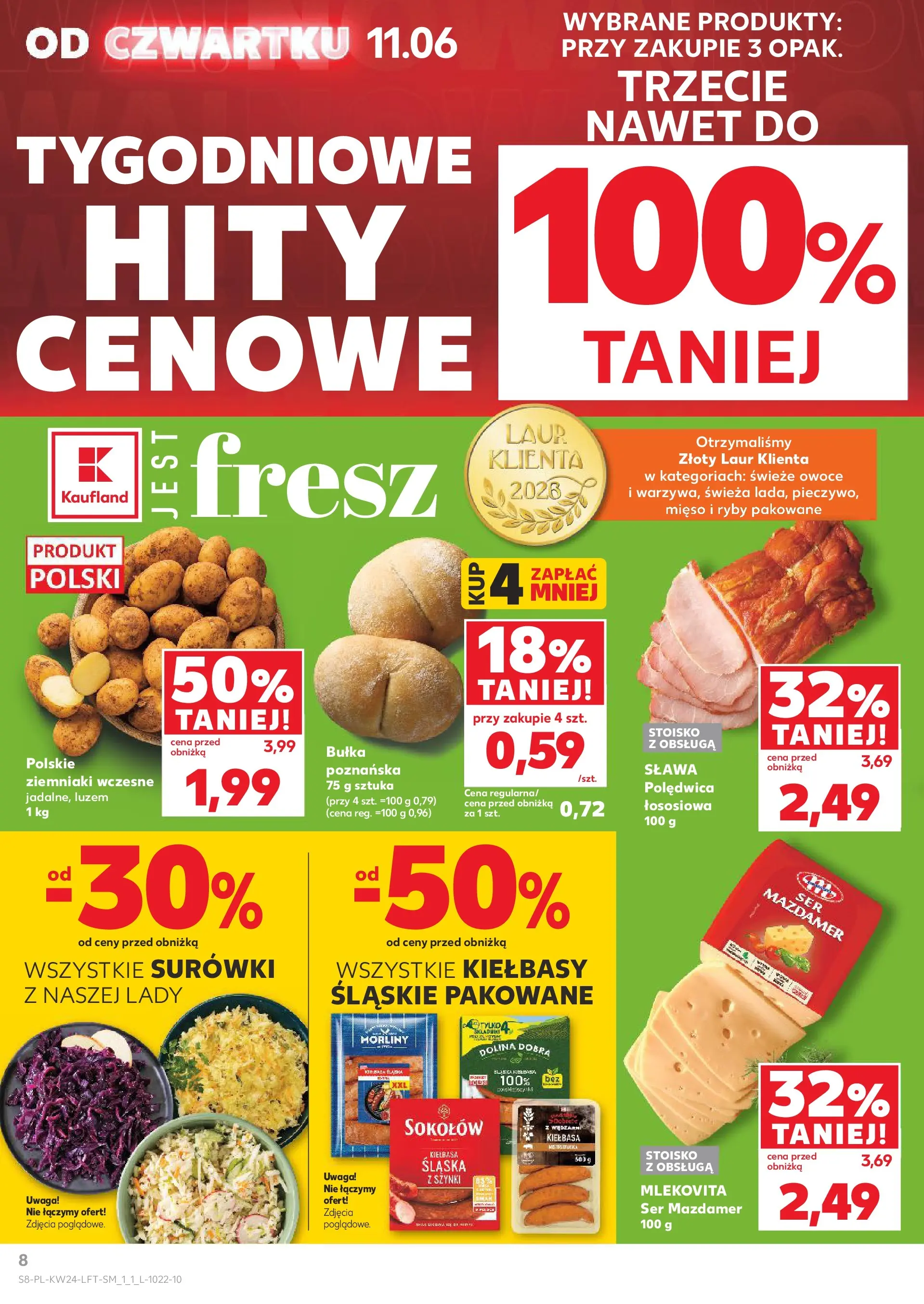 Kaufland gazetka od 11.06.2026 - od jutra PDF | Strona: 8 | Produkty: Mozzarella, Orzechy