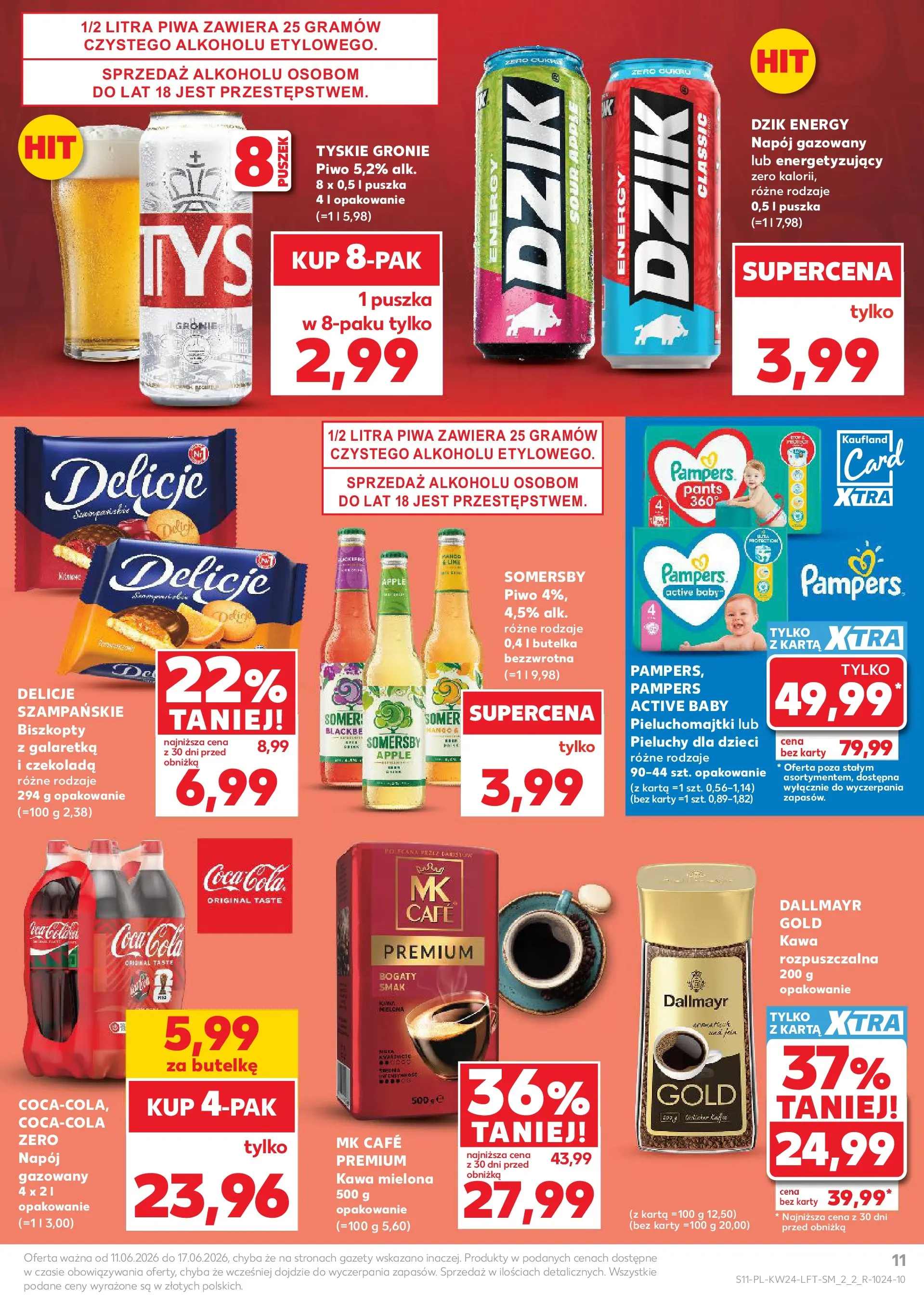 Kaufland gazetka od 11.06.2026 - od jutra PDF | Strona: 11 | Produkty: Karta, Kebab, Salami, Pizza