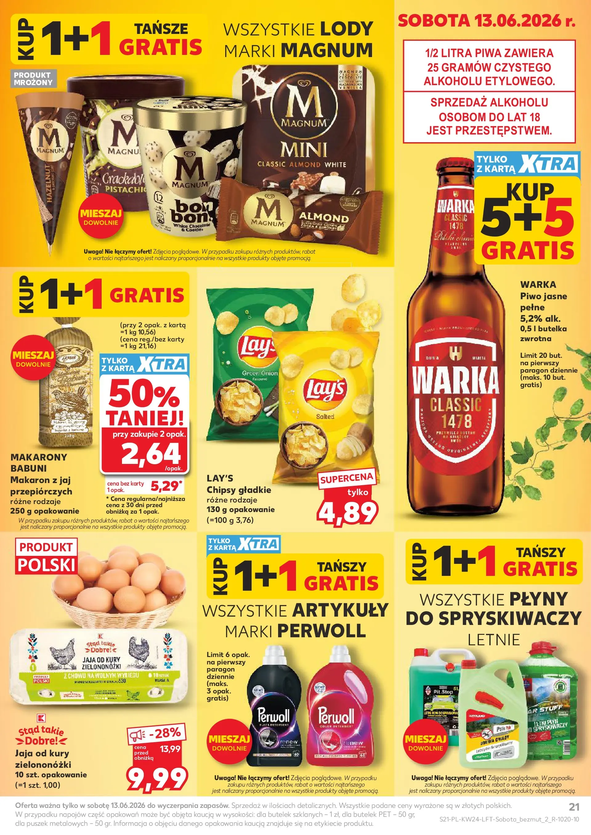 Kaufland gazetka od 11.06.2026 - od jutra PDF | Strona: 21 | Produkty: Karta, Piwo, Herbata, Mydło