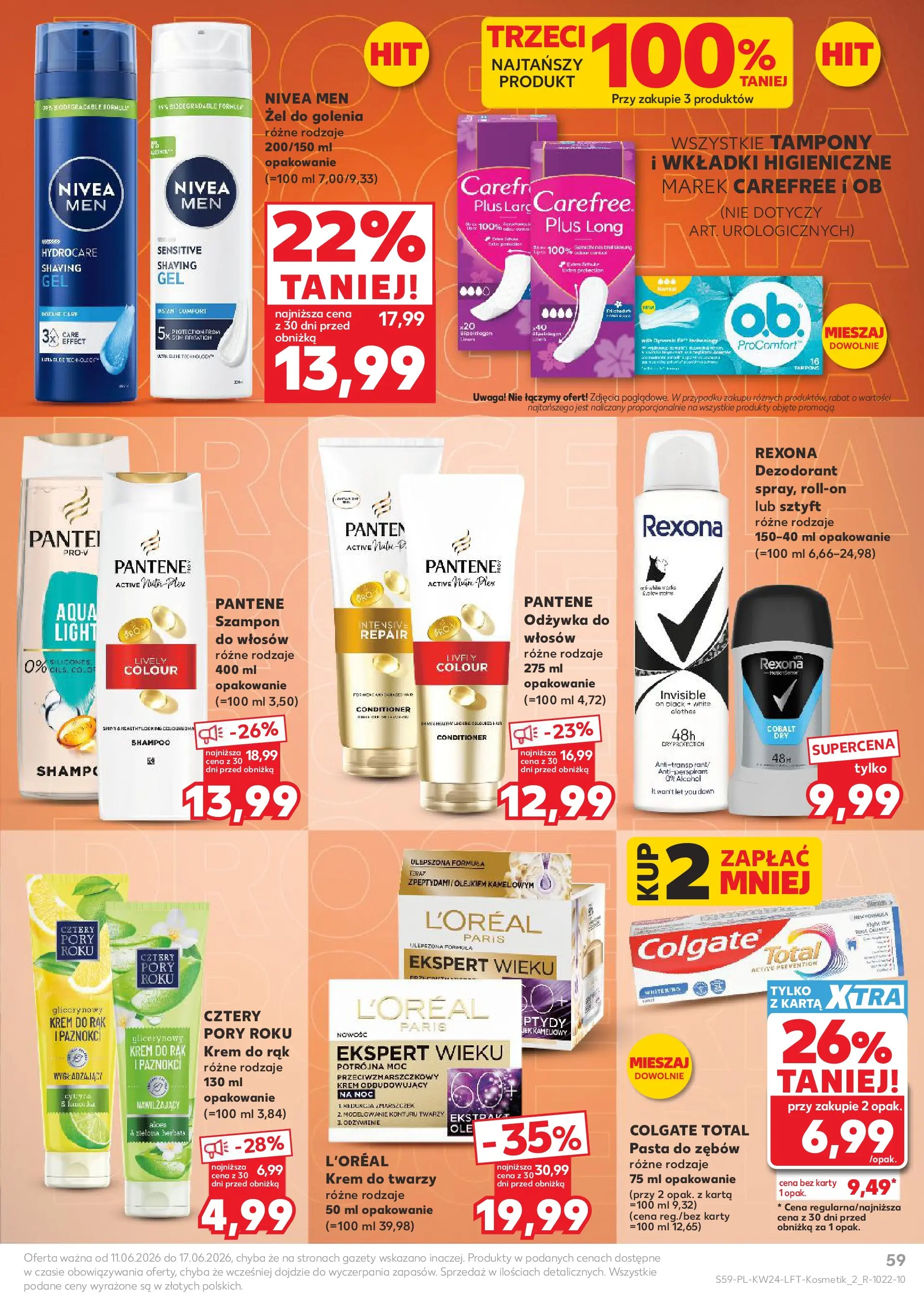 Kaufland gazetka od 11.06.2026 - od jutra PDF | Strona: 59 | Produkty: Karta, Szampon, Krem do rąk, Krem