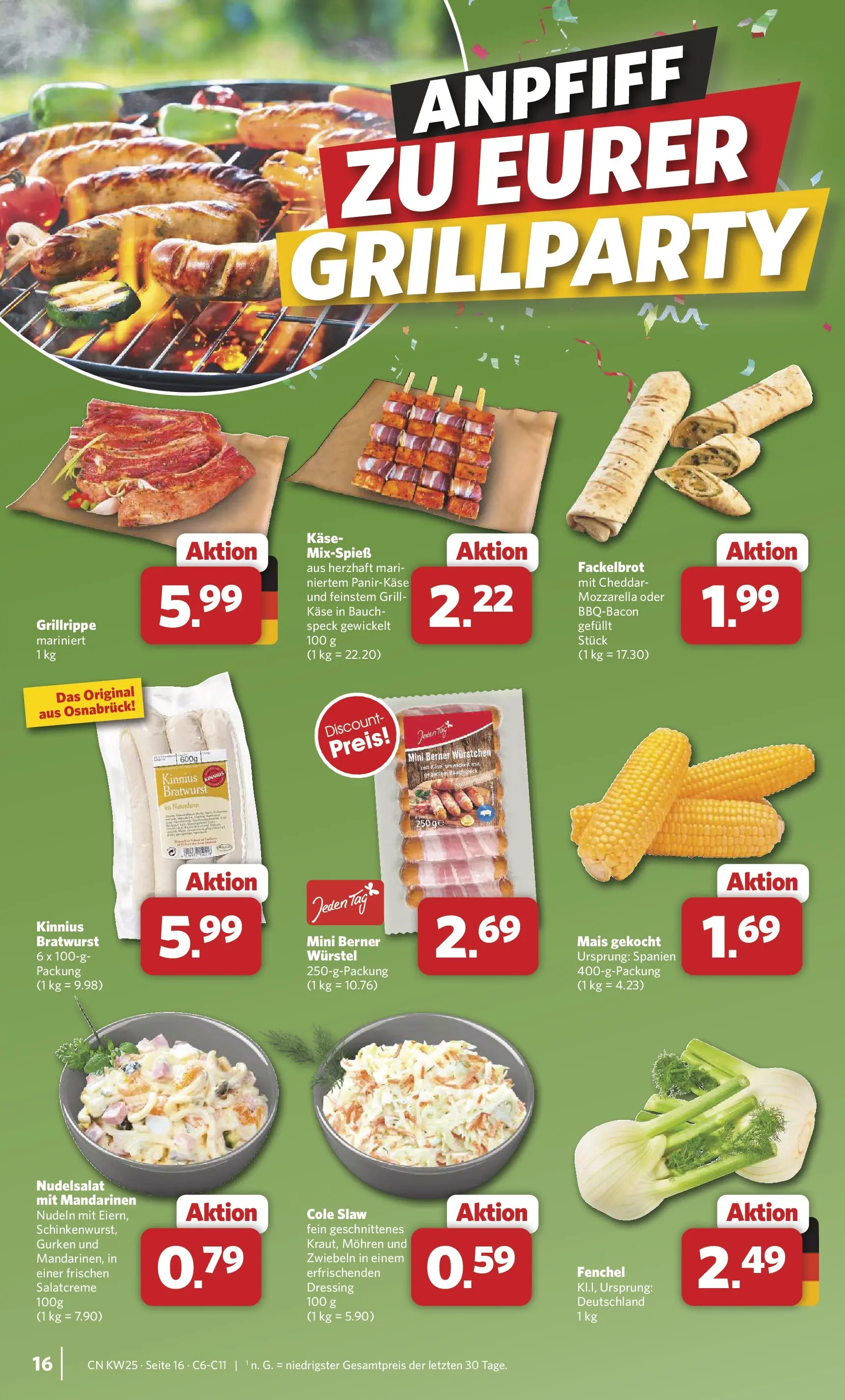 Combi Unsere Combi Wochenangebote (ab 15.06.2026) zum Blättern | Seite: 16 | Produkte: Käse, Mandarinen, Zwiebeln, Nudeln