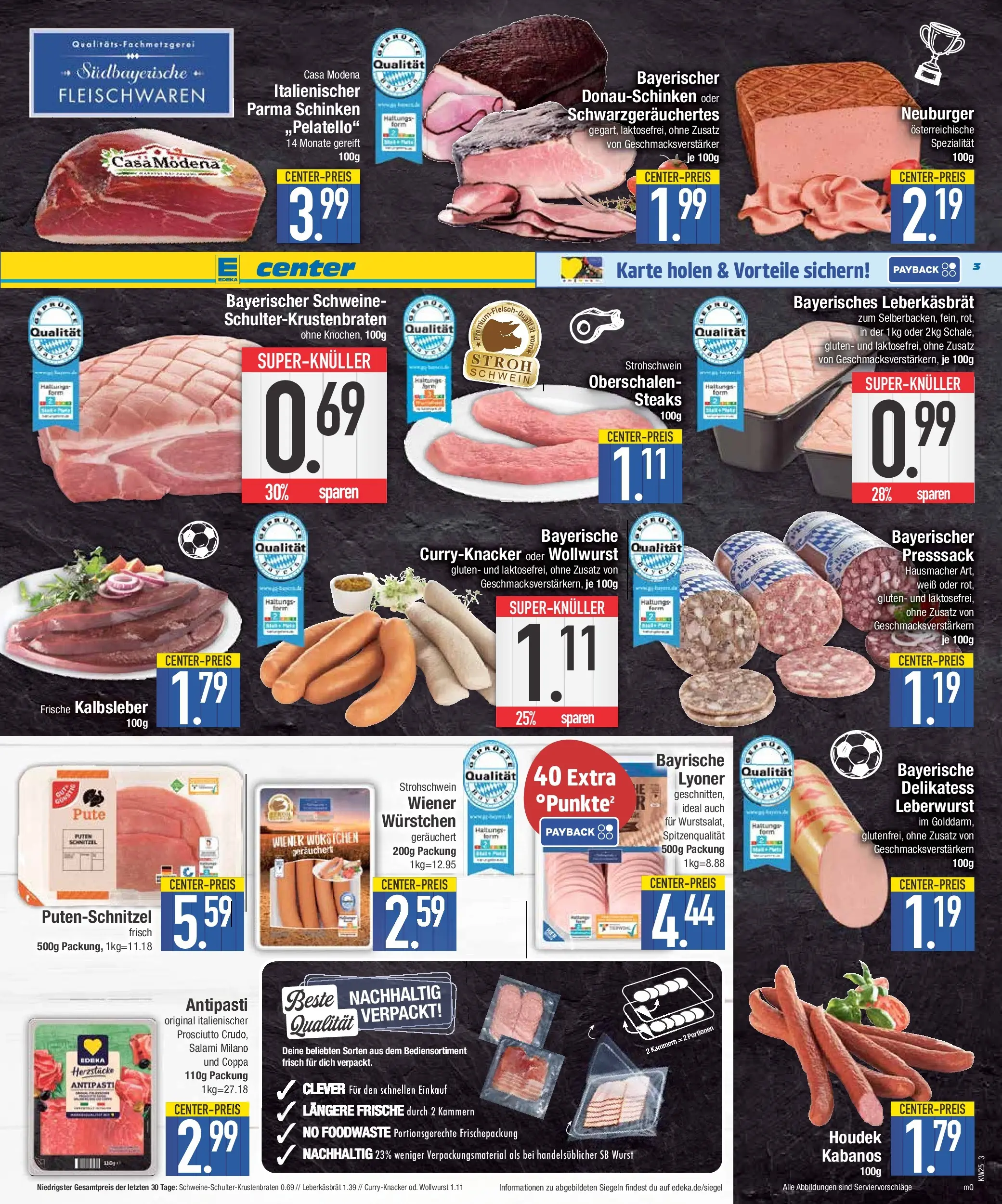 E center Prospekt Ingolstadt (ab 14.06.2026) zum Blättern | Seite: 3 | Produkte: Pute, Wiener wurstchen, Kalbsleber, Salami