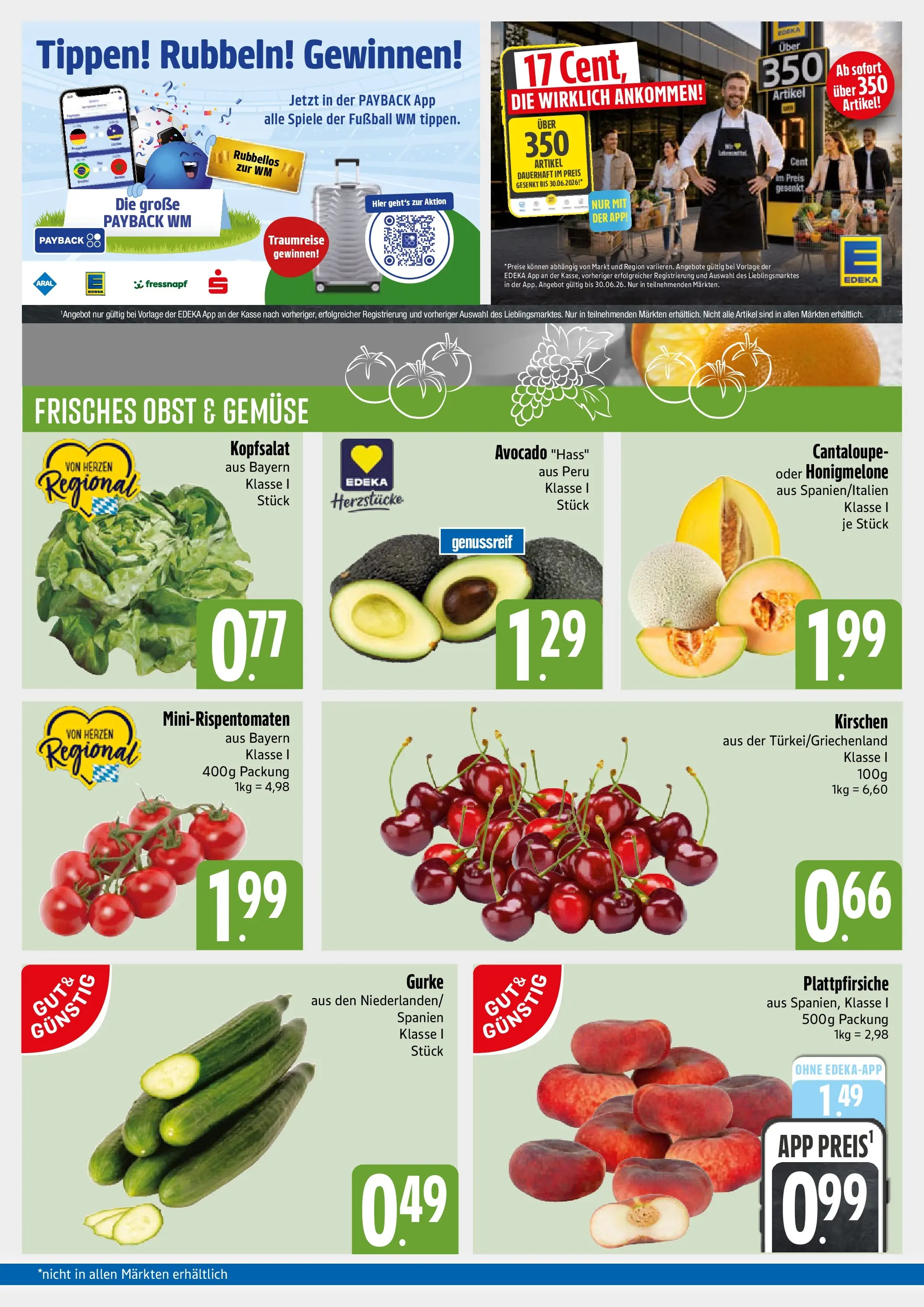 Angebote - E xpress: Wochenangebote (ab 14.06.2026) zum Blättern | Seite: 3 | Produkte: Fußball, Kirschen, Avocado, Obst