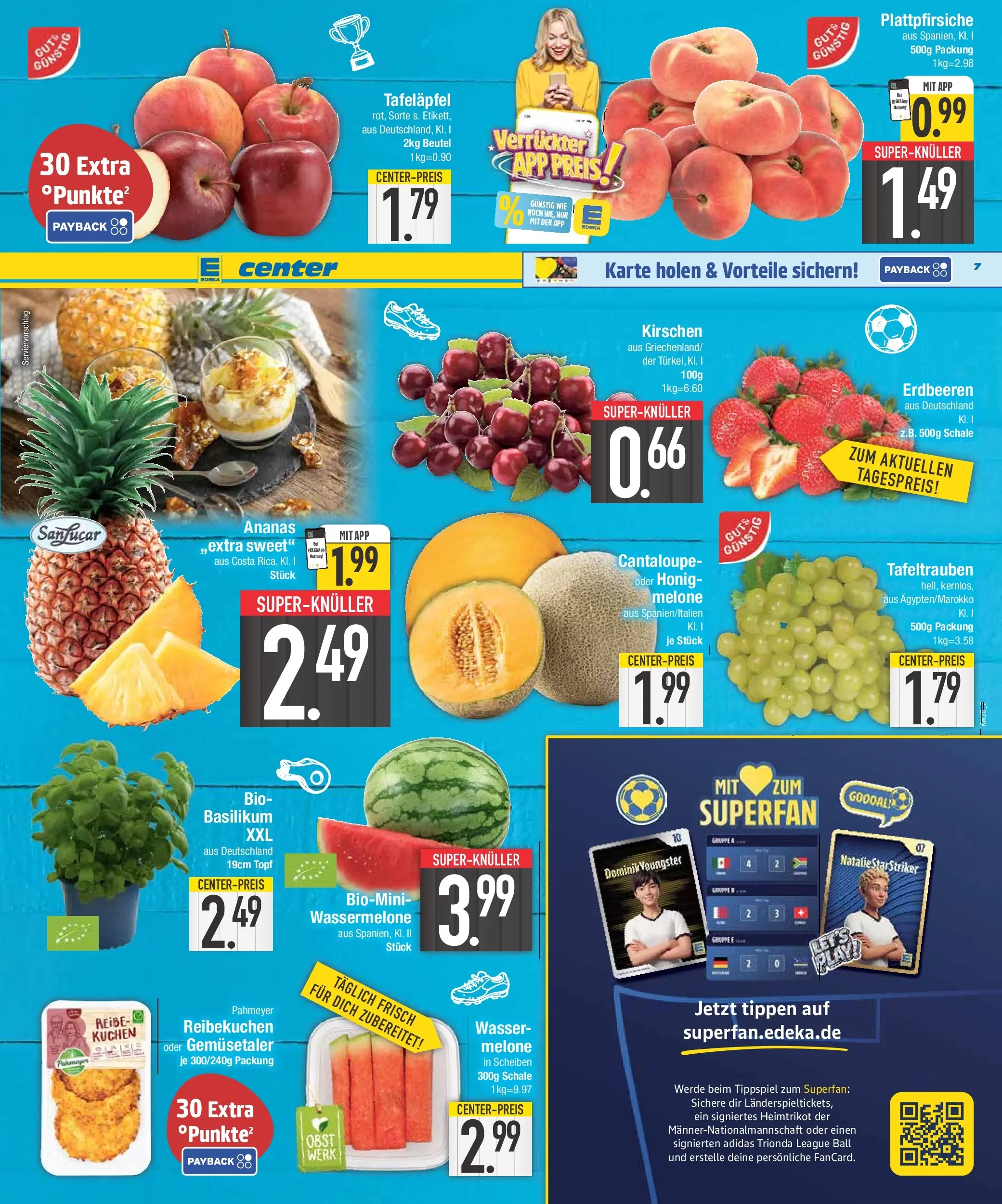 E center Prospekt Ingolstadt (ab 14.06.2026) zum Blättern | Seite: 7 | Produkte: Ananas, Kirschen, Wassermelone, Kuchen
