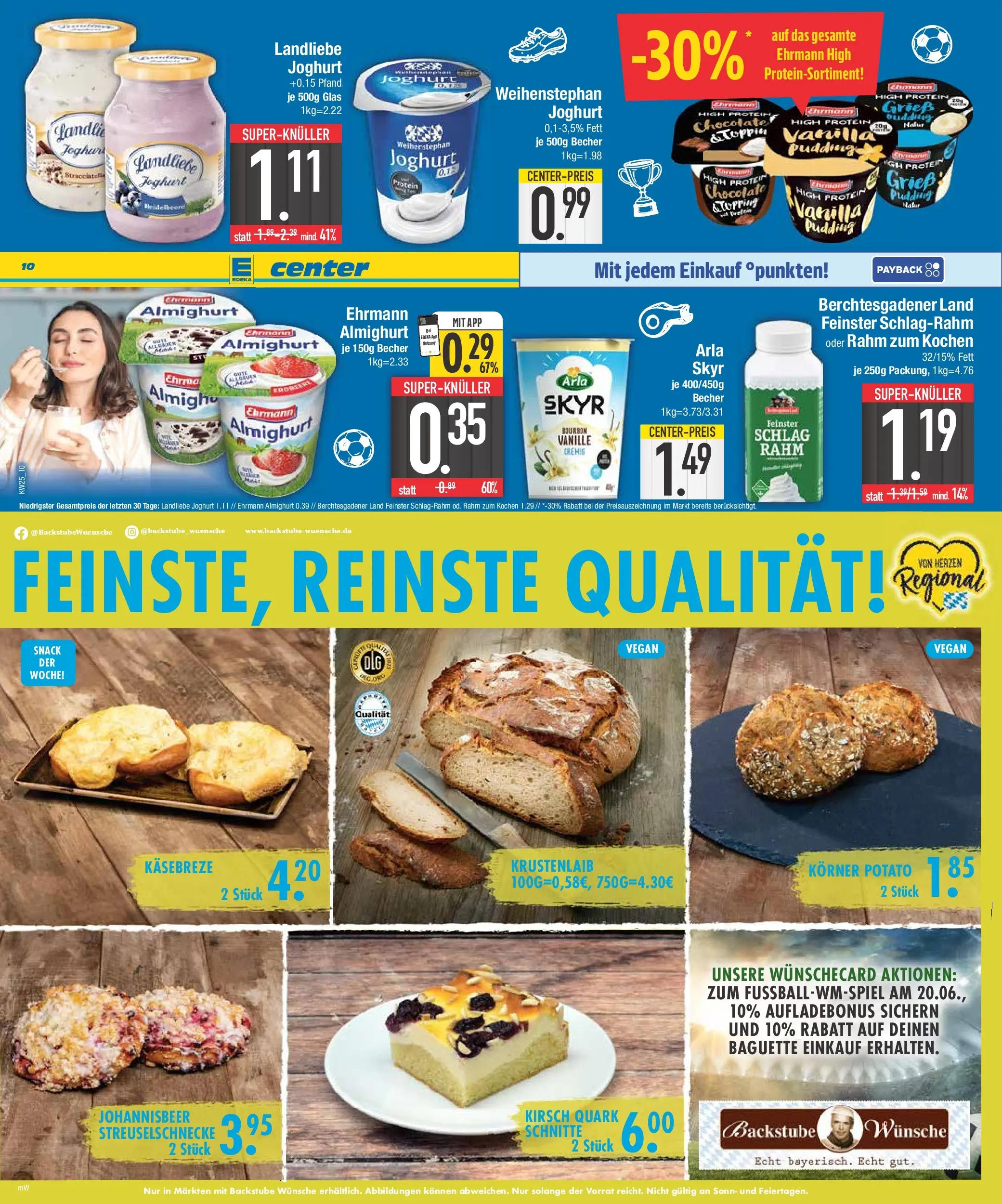 Edeka prospekt Abensberg (ab 14.06.2026) » Angebote Online | Seite: 10 | Produkte: Baguette, Pudding, Skyr, Landliebe joghurt