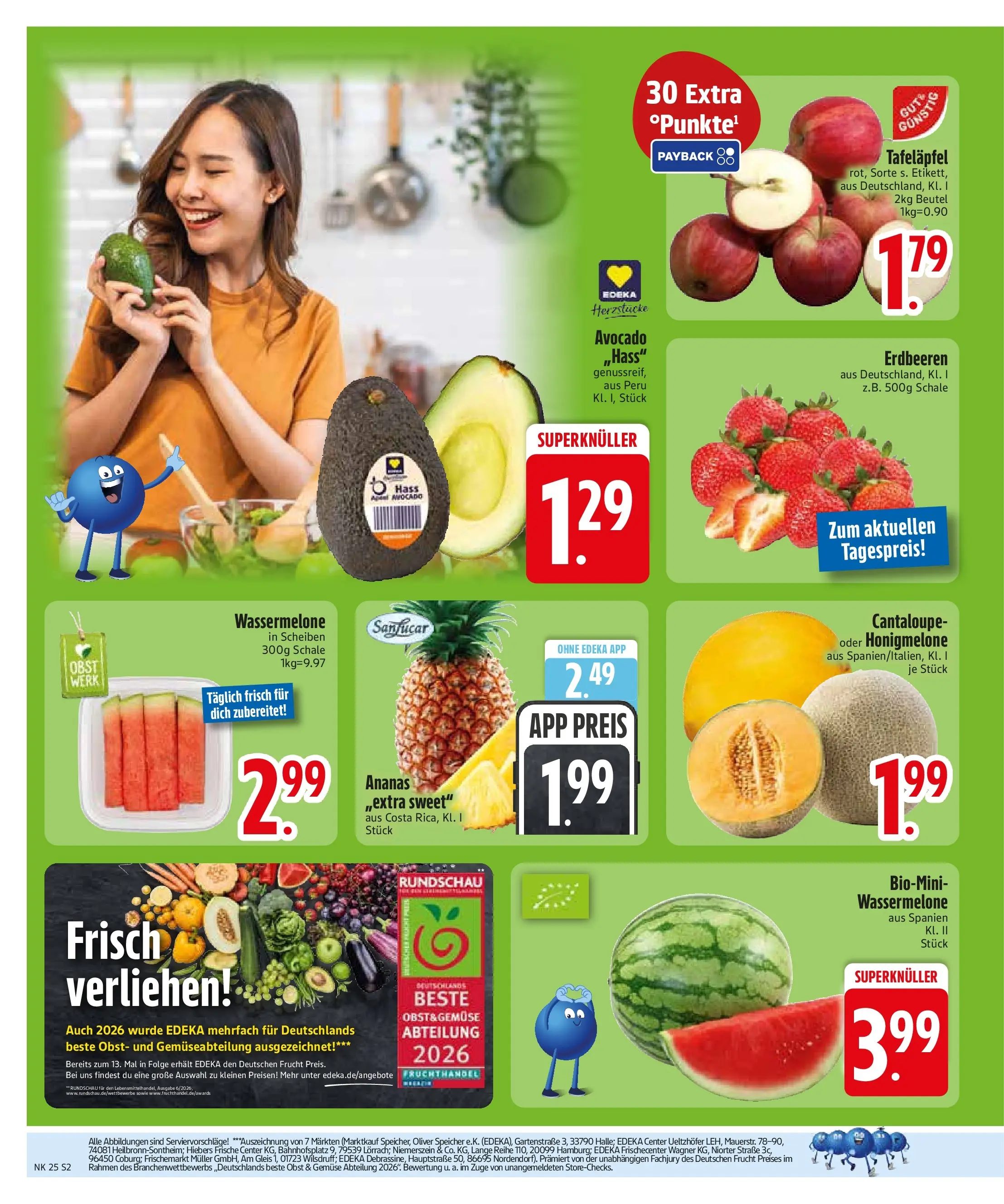 Edeka prospekt Murnau (ab 14.06.2026) » Angebote Online | Seite: 4 | Produkte: Ananas, Avocado, Gemüse, Erdbeeren