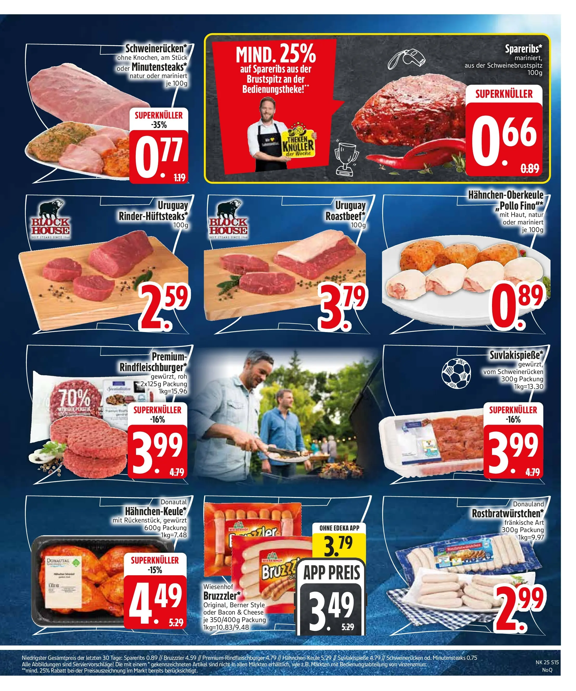 Edeka prospekt Rötz (ab 14.06.2026) » Angebote Online | Seite: 17 | Produkte: Hahnchen, Burger, Schweinerucken, Steak