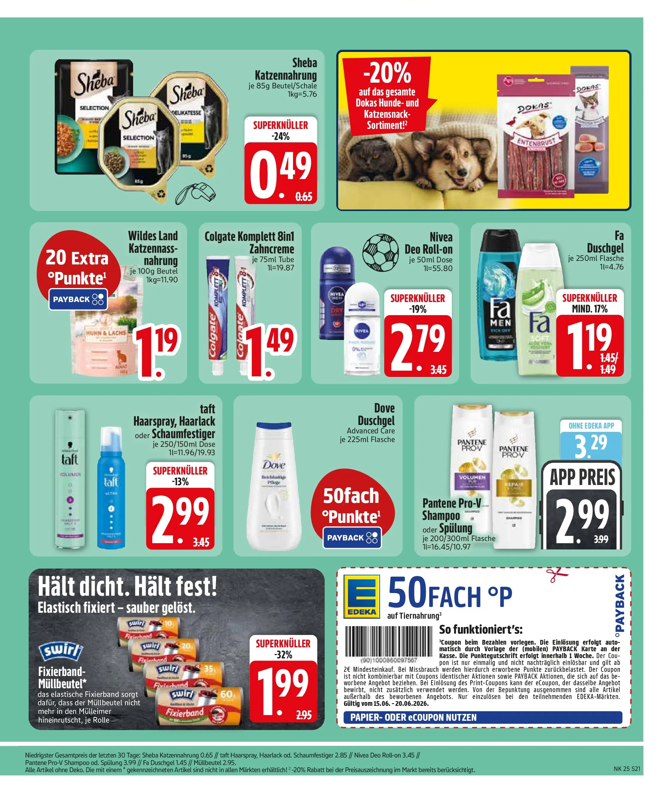 Edeka prospekt Murnau (ab 14.06.2026) » Angebote Online | Seite: 23 | Produkte: Sheba, Shampoo, Spülung, Deodorant