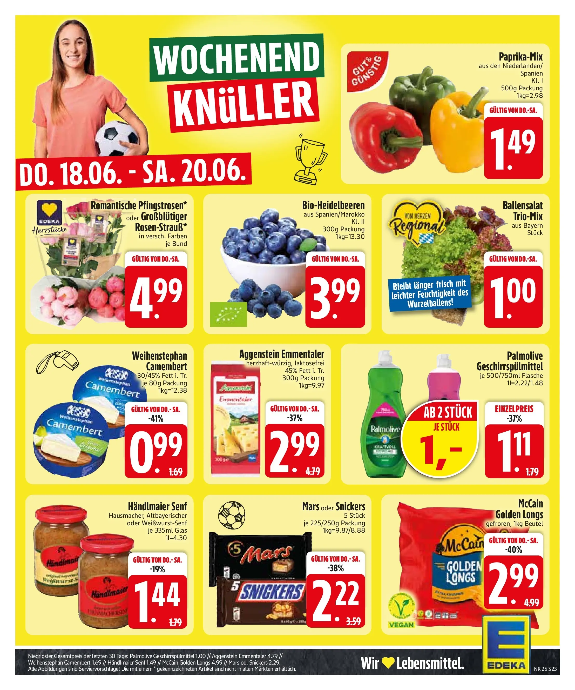 Edeka prospekt Murnau (ab 14.06.2026) » Angebote Online | Seite: 25 | Produkte: McCain, Snickers, Mars, Geschirrspülmittel