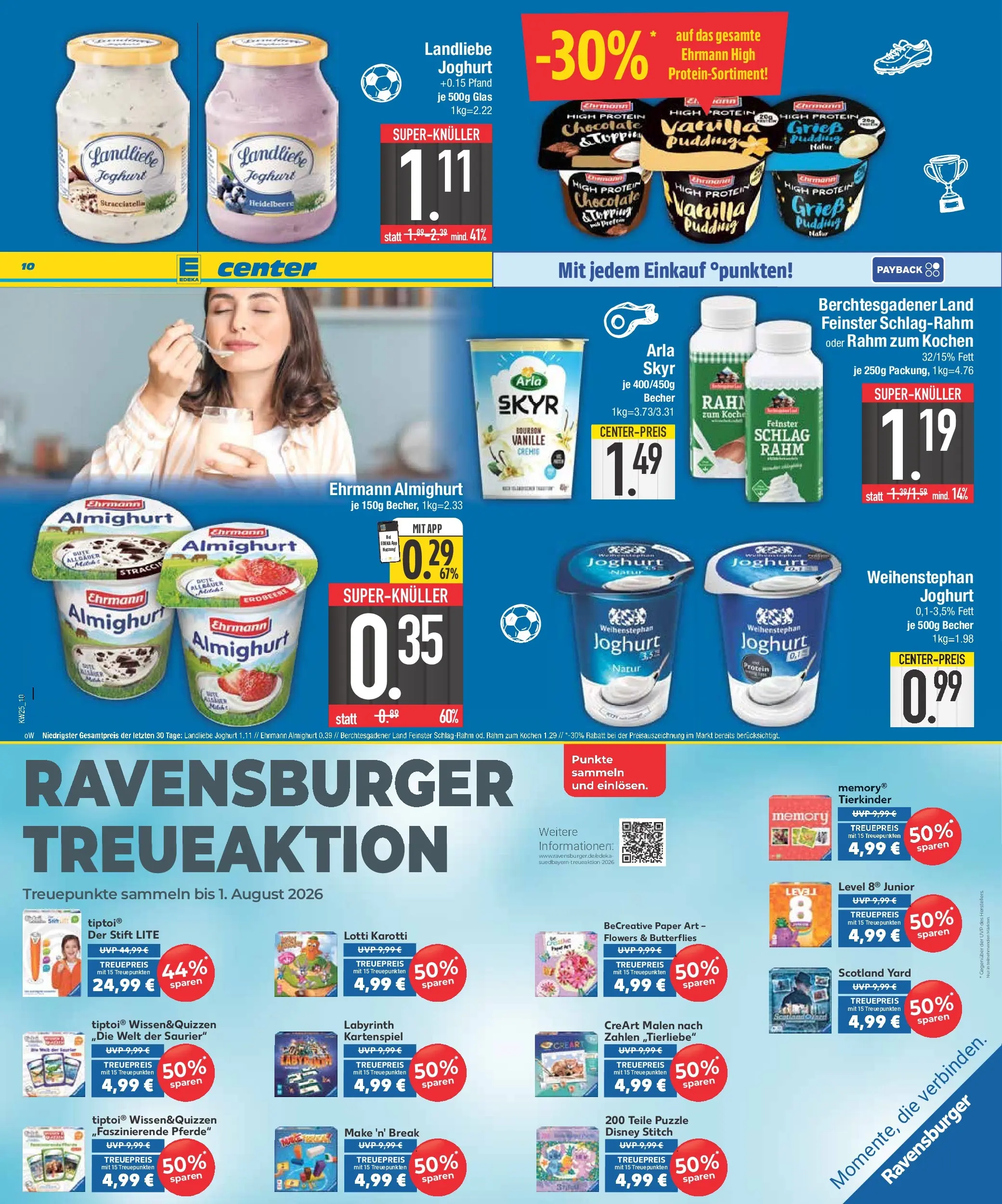 E center Prospekt Ingolstadt (ab 14.06.2026) zum Blättern | Seite: 10 | Produkte: Ehrmann almighurt, Joghurt, Pudding, Skyr