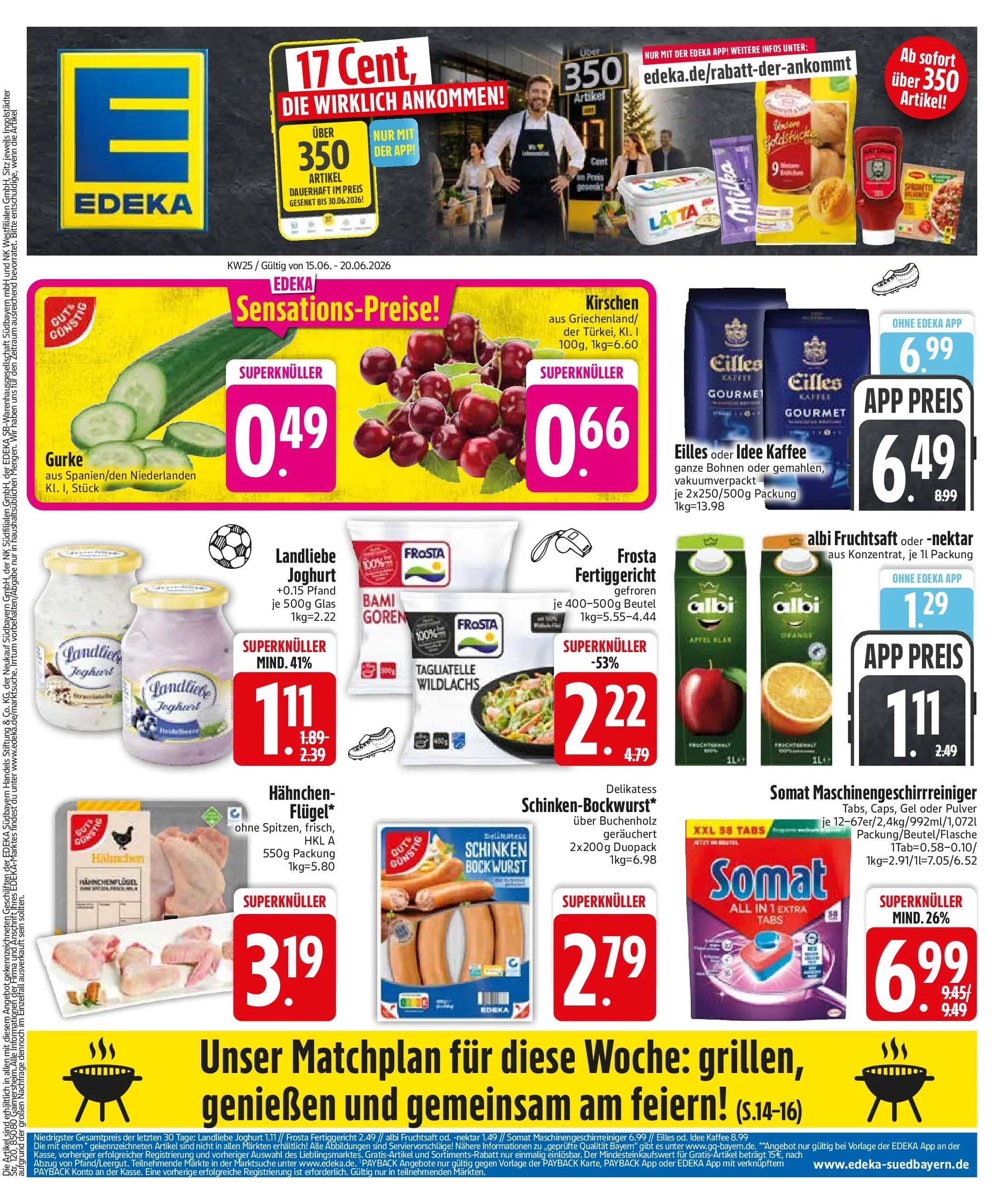 Edeka prospekt Bodenkirchen (ab 14.06.2026) » Angebote Online | Seite: 3 | Produkte: Idee kaffee, Joghurt, Schinken, Fruchtsaft