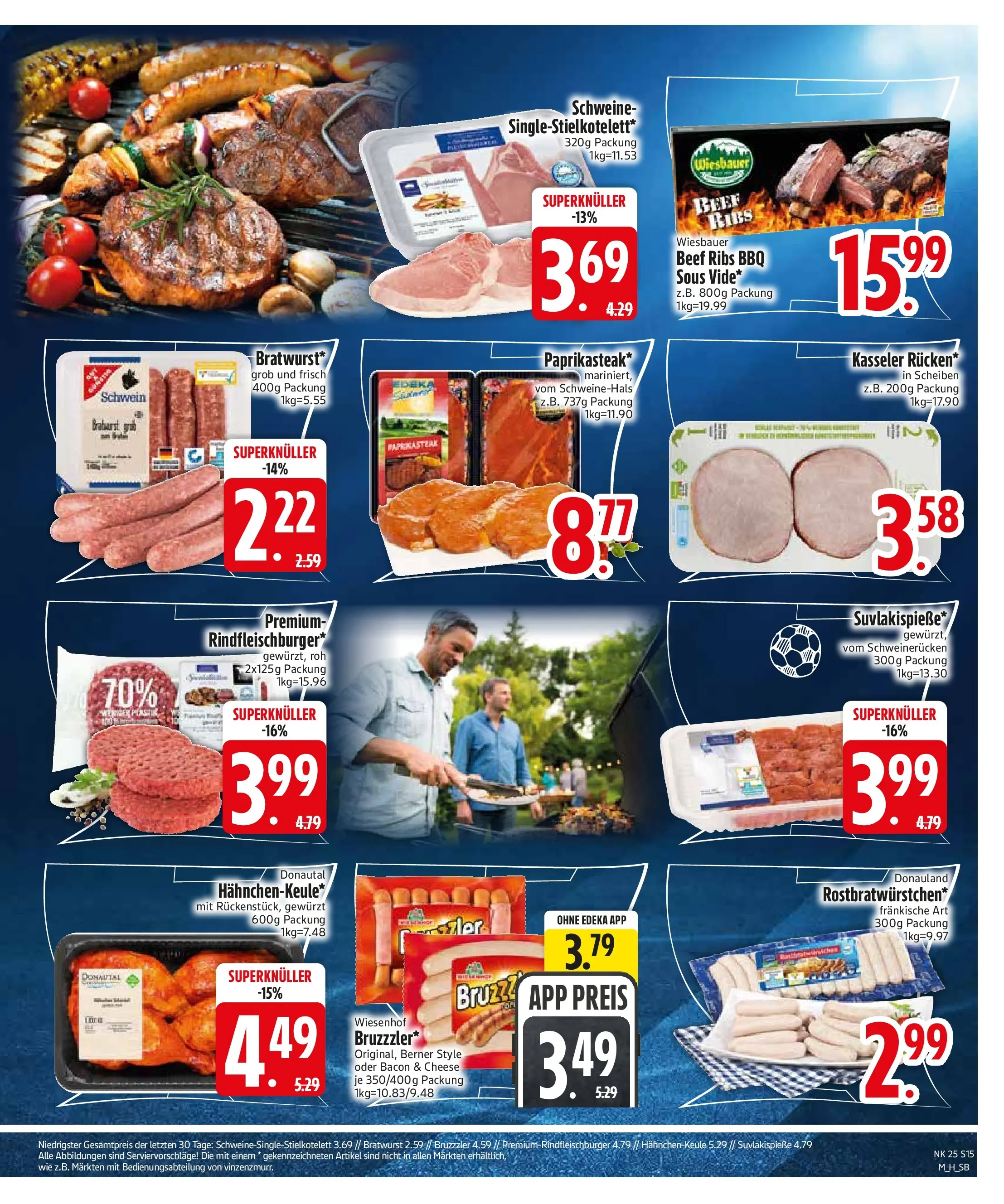 Edeka prospekt Murnau (ab 14.06.2026) » Angebote Online | Seite: 17 | Produkte: Hahnchen, Bratwurst, Schweinerucken, Steak