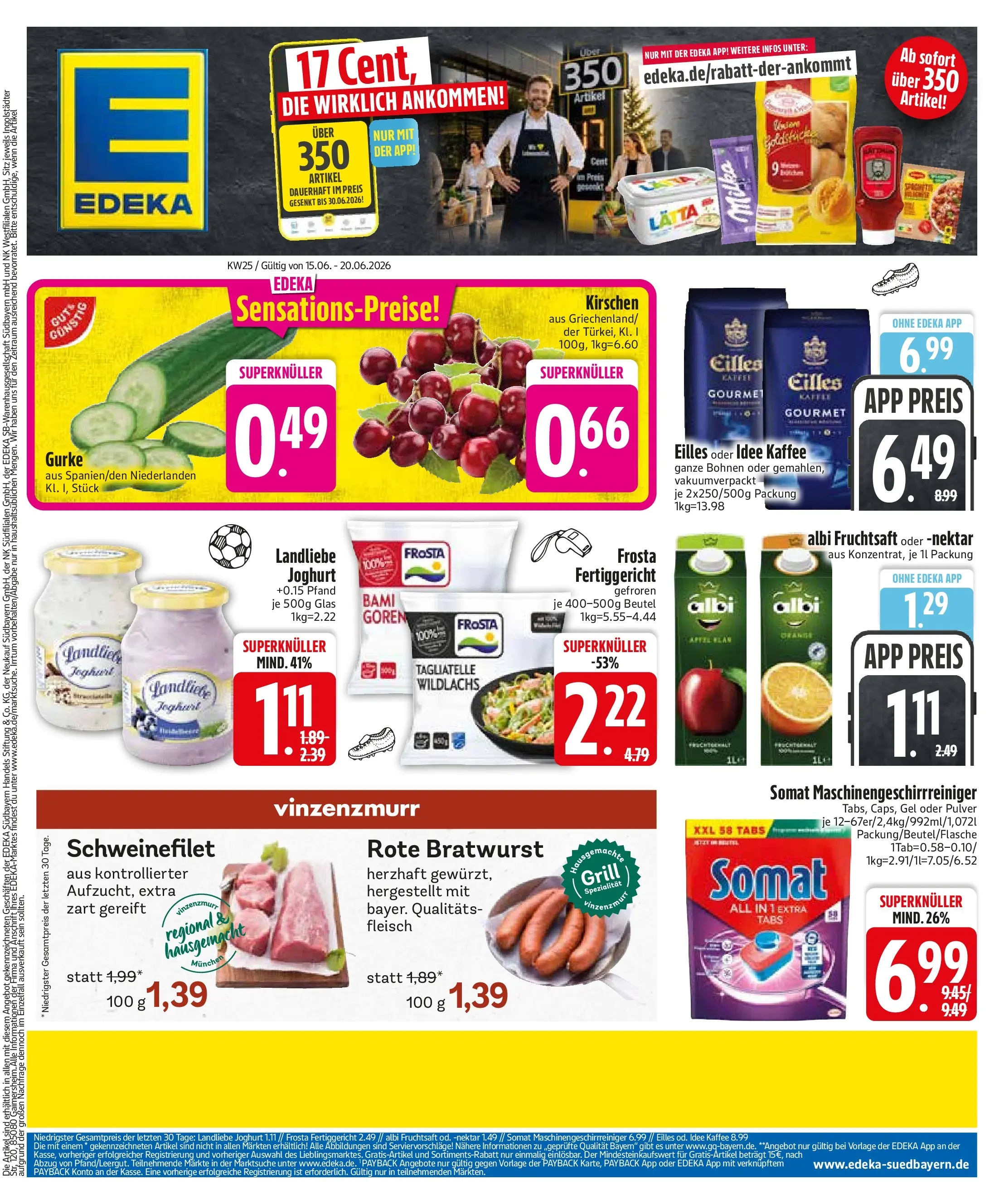 Edeka prospekt Murnau (ab 14.06.2026) » Angebote Online | Seite: 3 | Produkte: Kaffee, Bratwurst, Frosta, Lätta