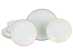 Tafelservice Luna Color Wei&szlig;/Multicolor, 12-teilig