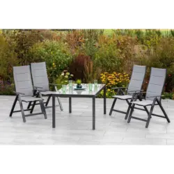 Gartensessel klappbar Florenz Aluminium/Textil
