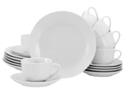 Kaffeeservice Luna Wei&szlig;, 18-teilig