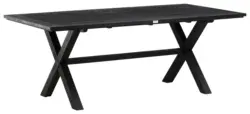 Gartentisch Rives ca. 200x100x75 cm Schwarz