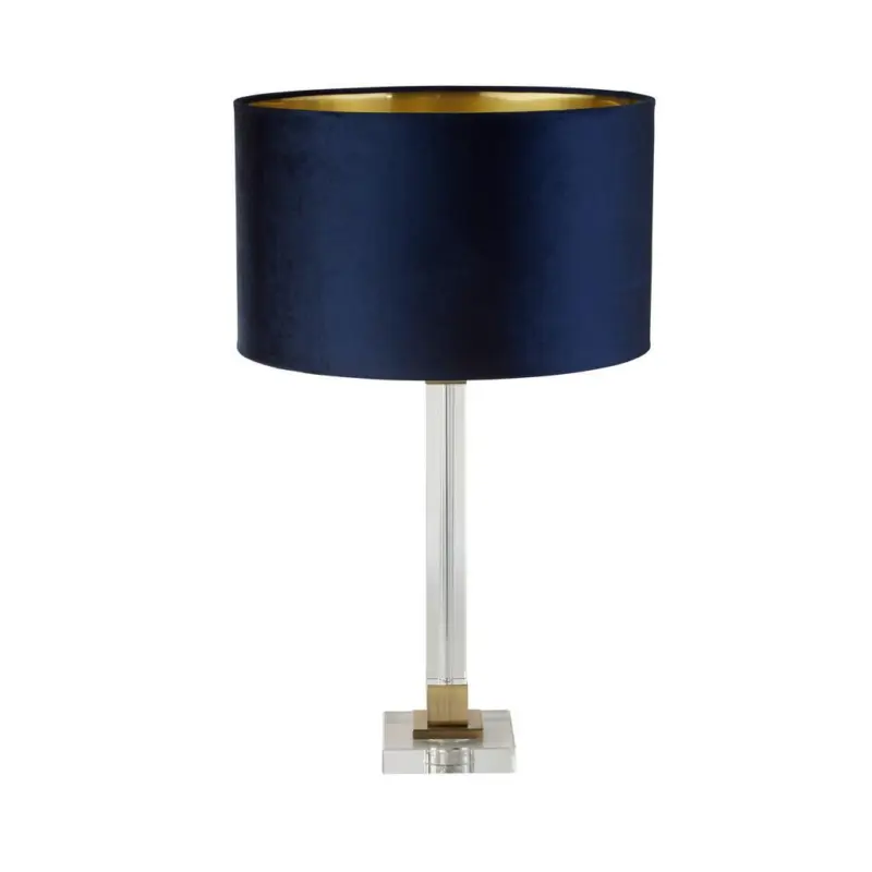 Tischleuchte Scarborough Blau Goldfarben D: 40 cm