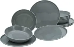 Tafelservice Chef Collection Grau, 12-teilig
