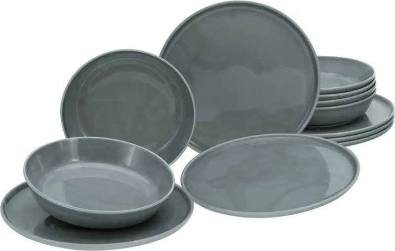 Tafelservice Chef Collection Grau, 12-teilig