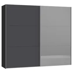 Schwebet&uuml;renschrank in Anthrazit, Schwarz