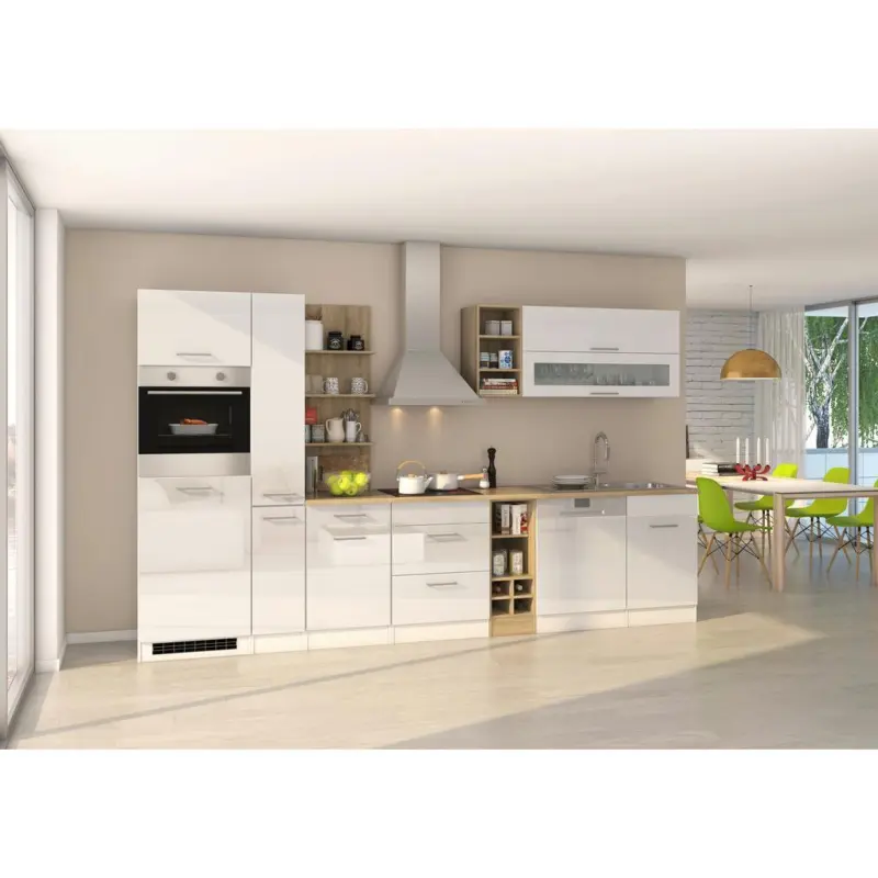 K&Uuml;CHENLEERBLOCK Mailand Wei&szlig; B: 340 cm