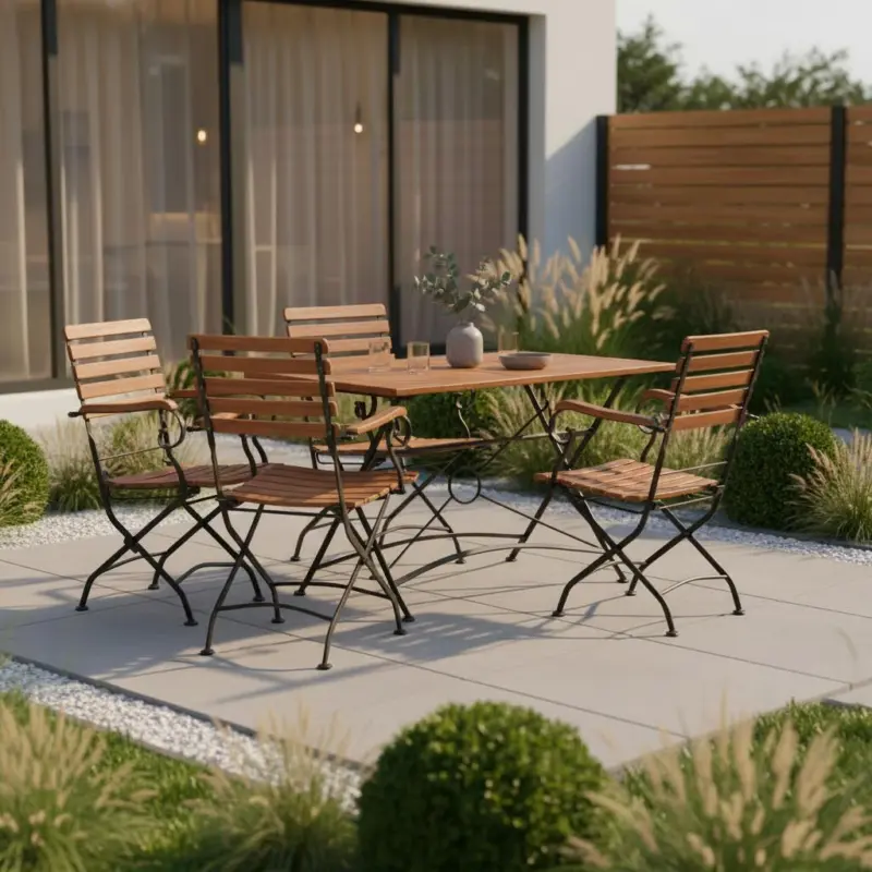 Gartengarnitur Lindau Metall/Holz 5-tlg.