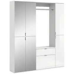 Garderobe Projekt X Wei&szlig; B: 152 cm mit Spiegel