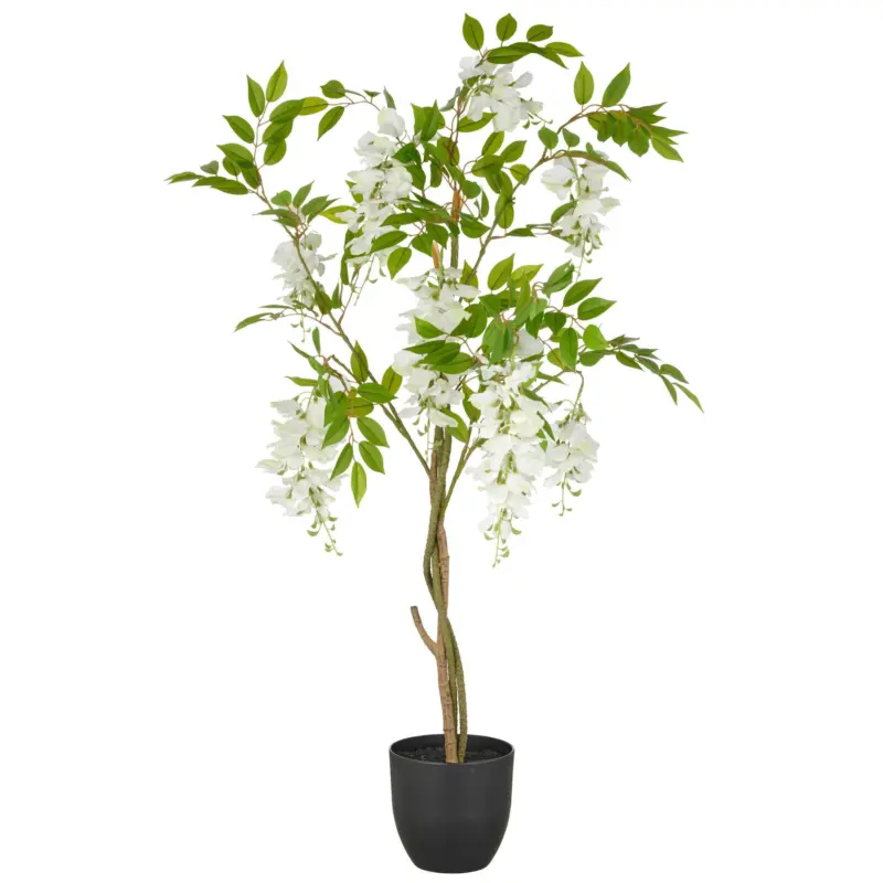 Kunstpflanze Wisteria Gr&uuml;n/Wei&szlig; ca. 100cm