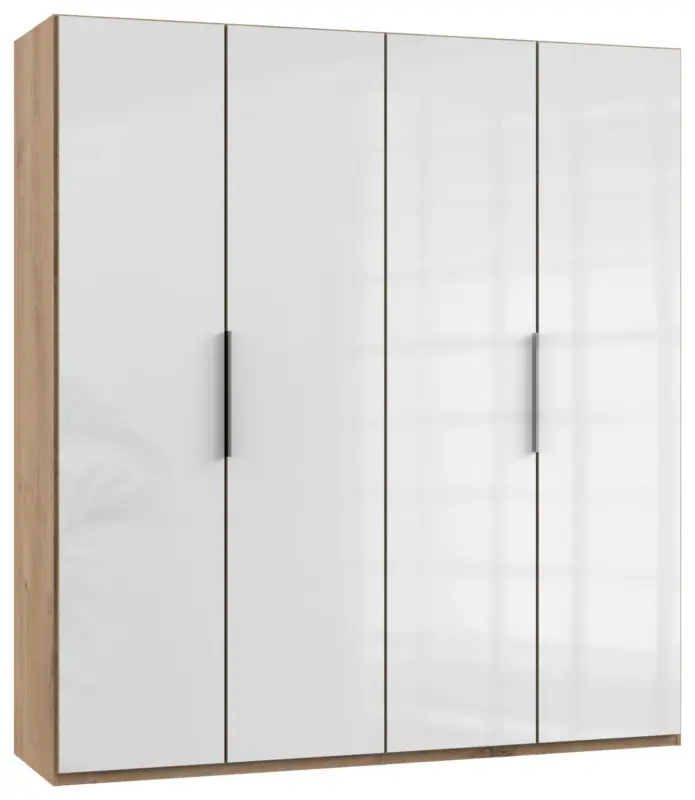Dreht&uuml;renschrank ca. 200 cm Level 36D Wei&szlig;/Eiche Dekor