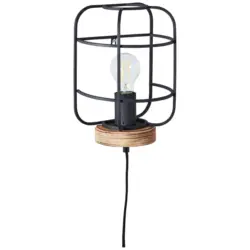 Wandleuchte Gwen Braun/Schwarz max. 52 Watt Wandlampe