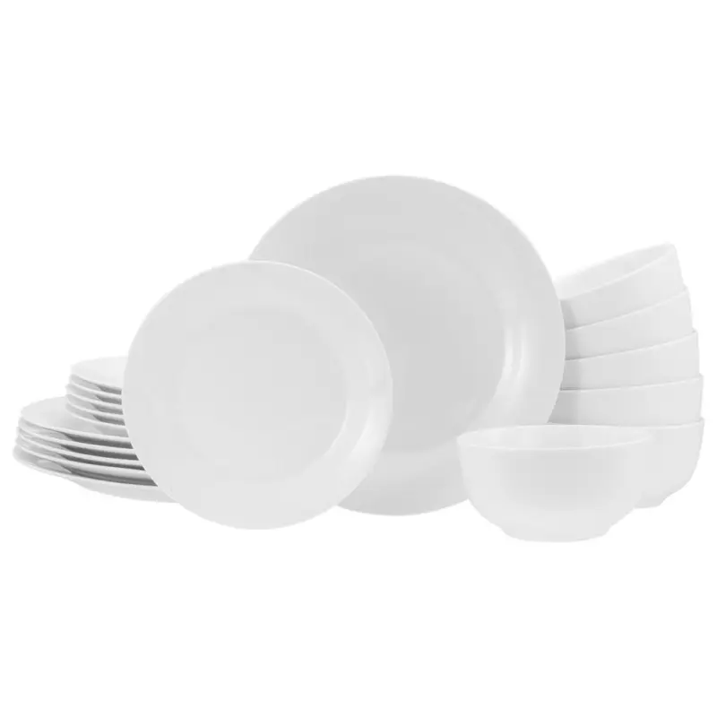 TAFELSERVICE Porzellan, Wei&szlig;, 18-Teilig