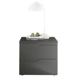 Nachtk&auml;stchen Graphitfarben H: 41,7 cm Spice 2