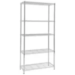 M&ouml;belix Regal m. 5 Einlegeb&ouml;den Meran 2 B: 91 cm Chromfarben