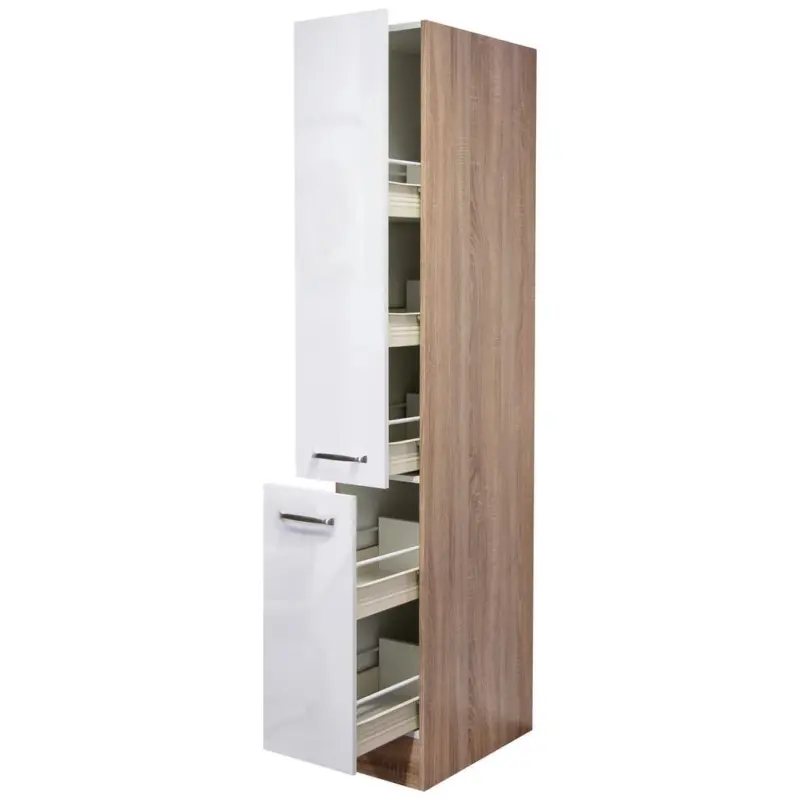 Apothekerschrank Valero B: 30 cm Eiche Dekor/Wei&szlig;
