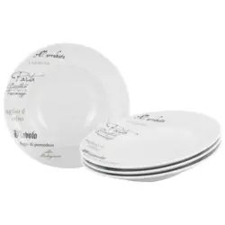 Pastatellerset 4--Teilig. Europa Gustoso, Wei&szlig;