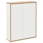 M&ouml;belix H&Auml;NGESCHRANK Finn B:60cm Wei&szlig;/Eiche Dekor