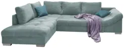 Wohnlandschaft Alvito Hellblau Cord