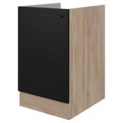 Sp&uuml;lenunterschrank Capri Eiche/Schwarz B: 50 cm