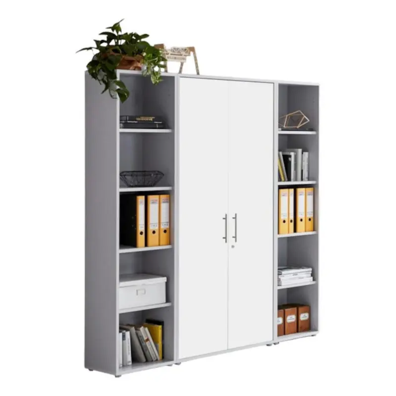 Office Edition B: 173 cm Grau/Wei&szlig;