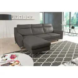 Ecksofa Gio Dunkelbraun S: 236x168 cm