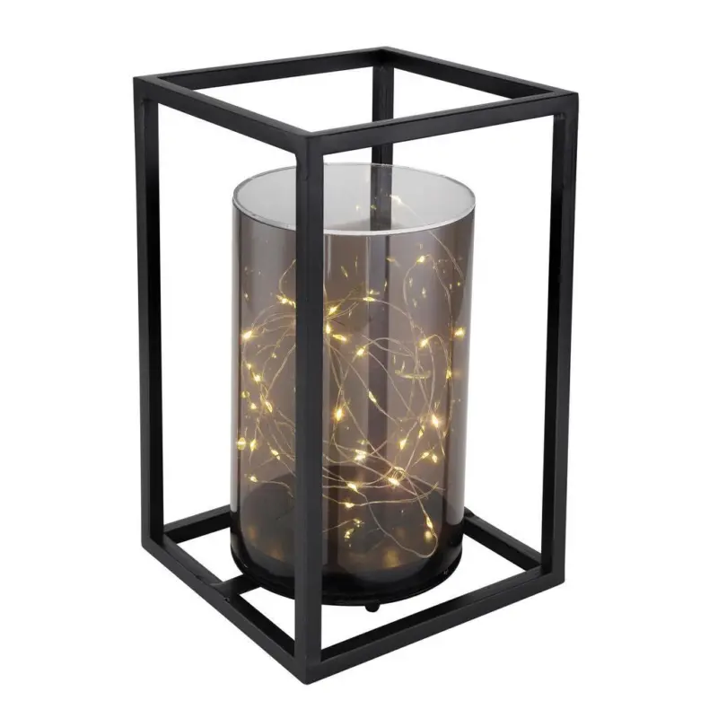 Solarleuchte Grau/Schwarz 33817 H: 28 cm