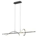 M&ouml;belix LED-PENDELLEUCHTE Twist Schwarz L: 110 cm