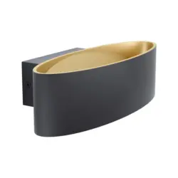 LED-Wandleuchte Maccacari 1-flammig Schwarz/Goldfarben