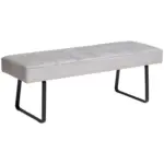 M&ouml;belix Sitzbank Tilos ohne Lehne Samt grau, B: 140 cm