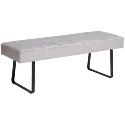 Sitzbank Tilos ohne Lehne Samt grau, B: 140 cm