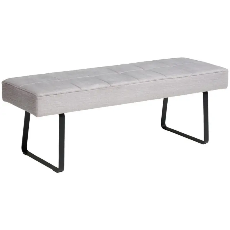 Sitzbank Tilos ohne Lehne Samt grau, B: 140 cm