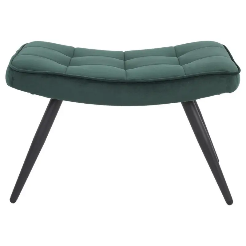 Hocker Uta Samt/Metall Gr&uuml;n Sitz gepolstert H: 39 cm